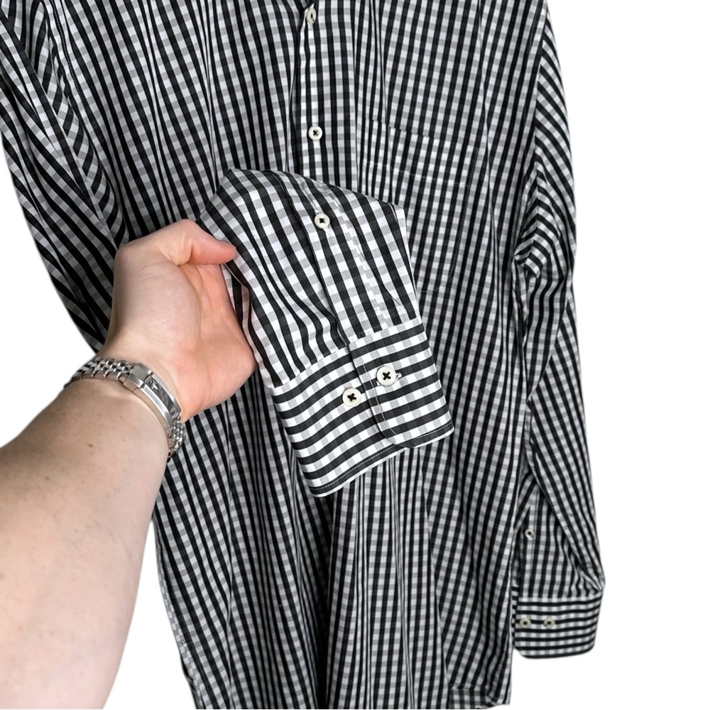 Peter Millar Button Down Gingham Plaid Shirt - image 4
